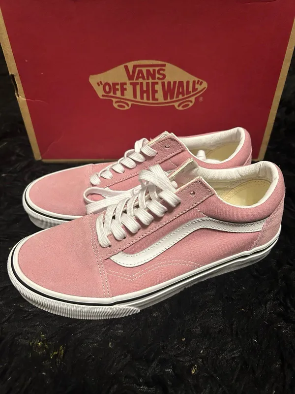Vans old skool Pink Suede lace up low top shoes sneakers women’s 7 new - Image 5