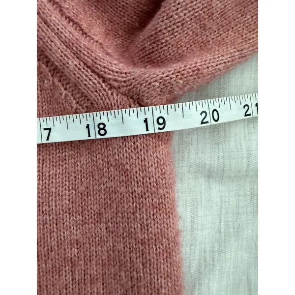 Brochu Walker Layered Look Cashmere Sweater Womens L Pink White Crewneck - Image 8