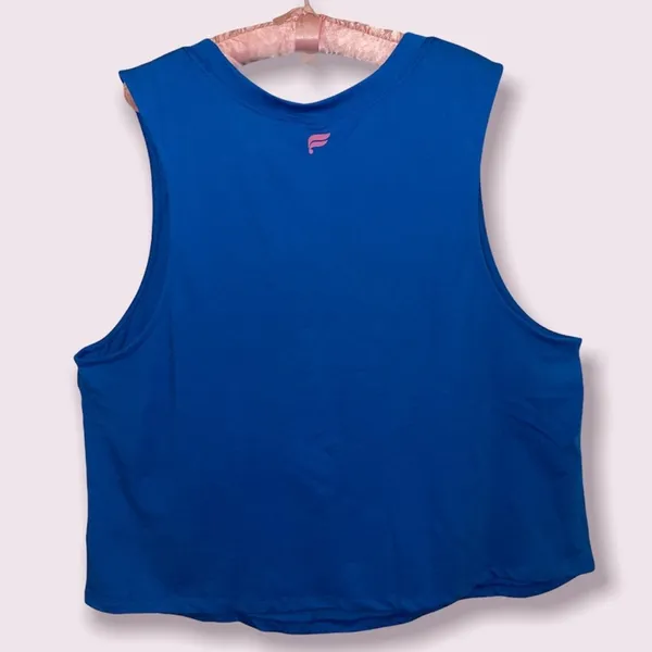 Fabletics Cropped Feel Good...Mantra Muscle Tank Electric Blue size 3X NEW - Image 7