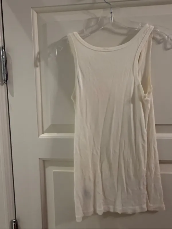 Women's Cream Scoop Neck Tank Top - Image 2