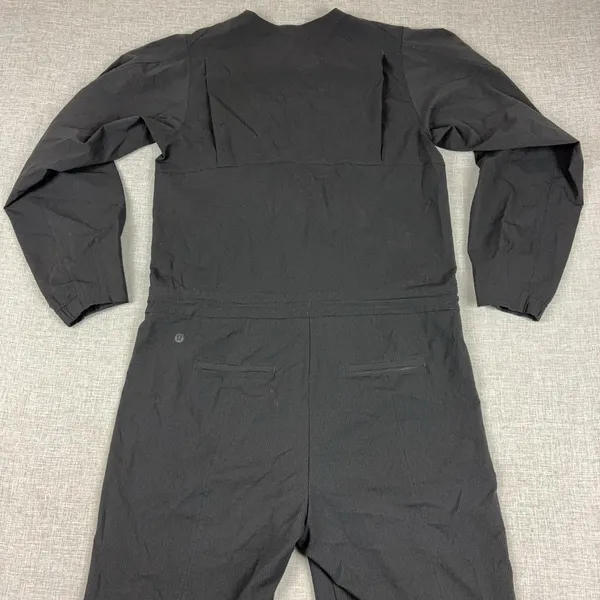Lululemon WovenAir Zippered Jumpsuit Womens 6 Black Utility LW1CUSS - Image 8
