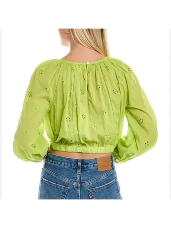 Velvet By Graham & Spencer Top In Yellow size M - Image 2
