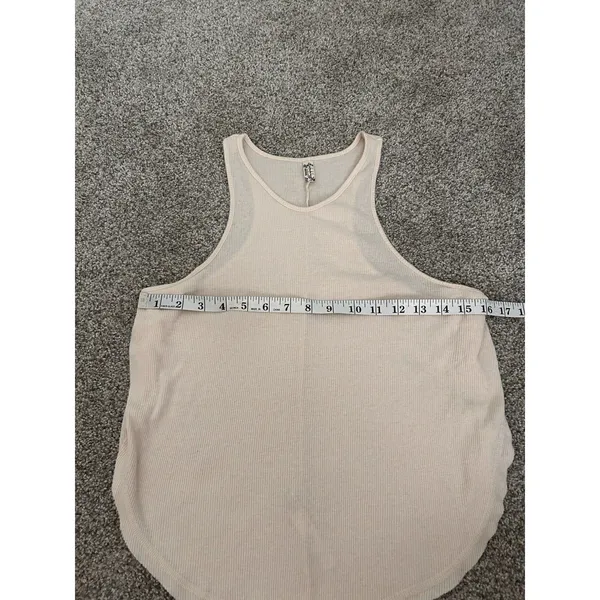 Free People Intimately Tank Tan Cream Nude Size Small‎ Ribbed Cropped - Image 4