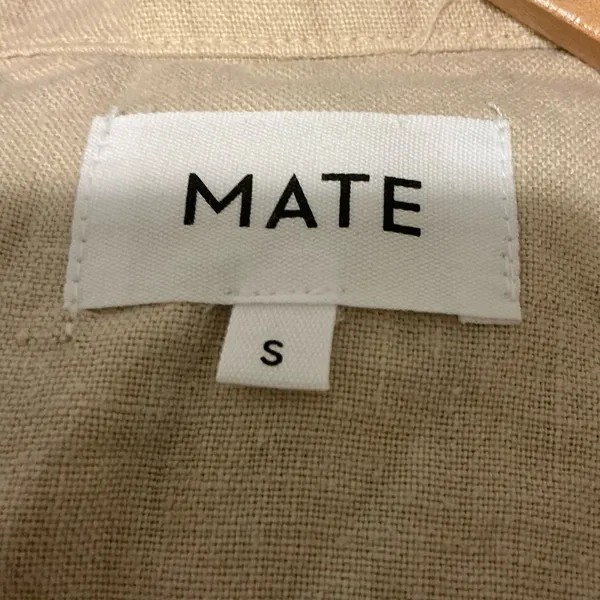 Mate The Label Organic Linen Long Sleeve Beige Jumpsuit $248‎ Normcore - Image 3