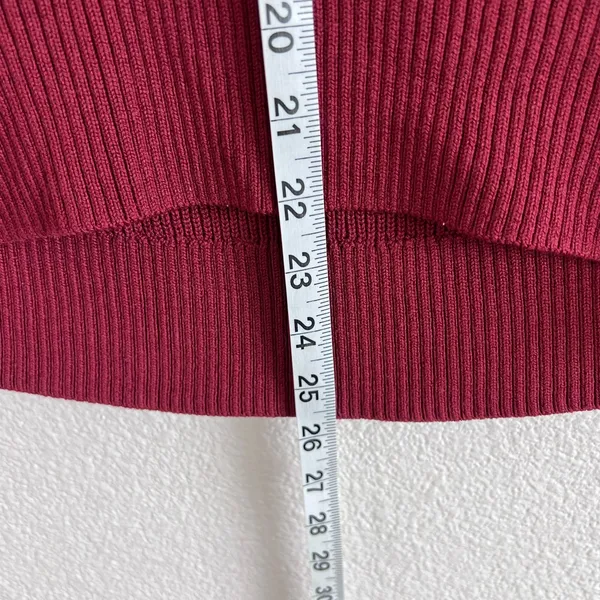 Athleta Womens Hanover V-Neck‎ Ribbed Knit Merino Wool Blend Sweater - Image 6