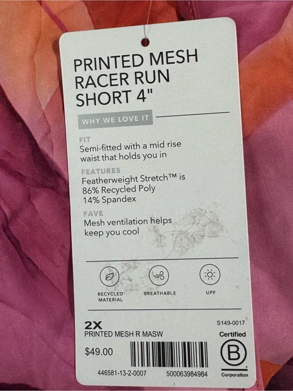 Athleta Printed Mesh Racer Run Shorts - Image 13