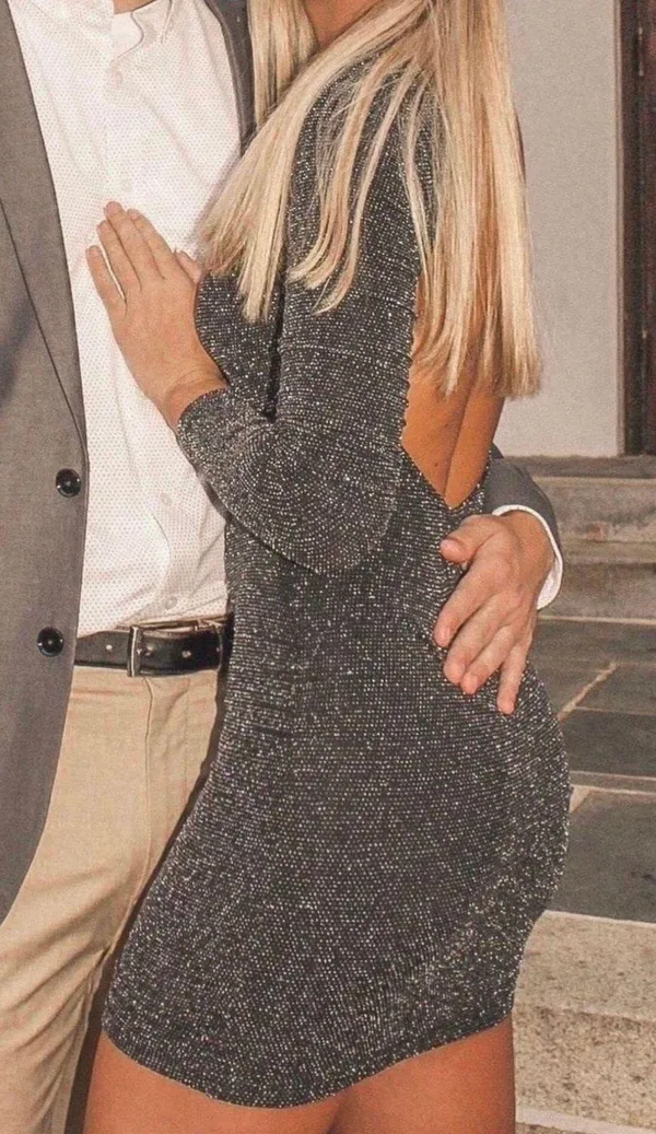 Black Sparkly valentine Dress - Image 2