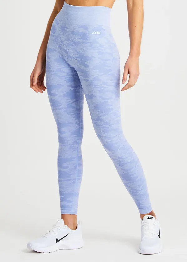 blue camo seamless leggings - Image 4