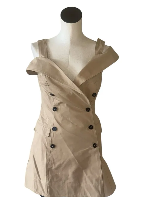 NWT $158 French Connection Women's Light Weight Trench Mini Dress SZ-4 - Image 11