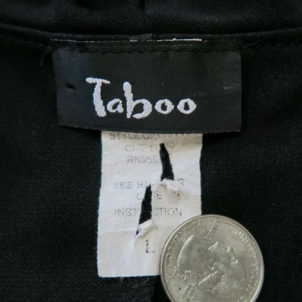 Vintage 90s Taboo Black & White Ruffle Cocktail Dress - Image 8