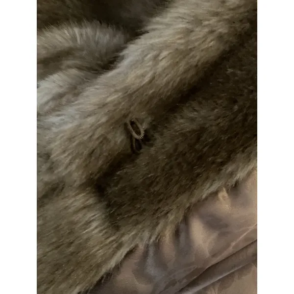 Vintage Made in USA Brown Faux Fur Coat Women’s Jacket Long - Image 10