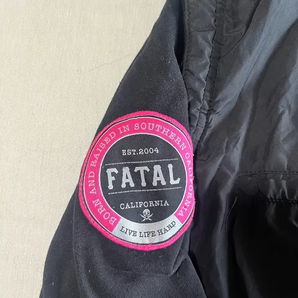 Fatal Black Jacket with Pink Patch size S - Image 3