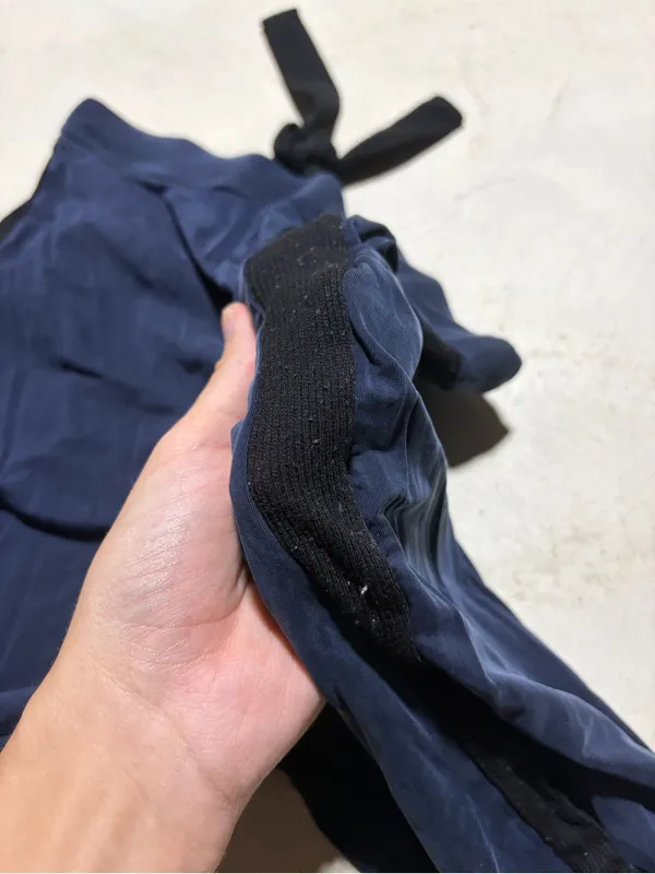 Summersalt Navy Drawstring lounge Pants with Black Side Stripe XS - Image 7