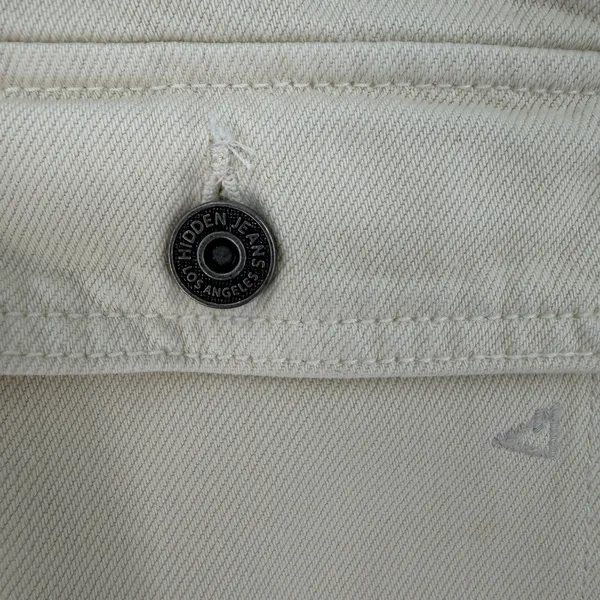 Hidden Los Angeles Cream Ivory Wide Leg Cargo Painter Pants Jeans Utility Sz 31 - Image 9
