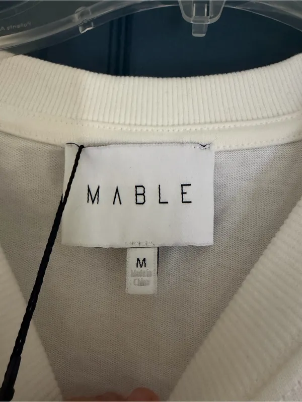 Mable La Dolce Vita Graphic Crop Tee White – Medium - Image 3