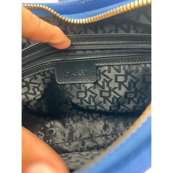 DKNY Blue Shoulder Bag Chic Modern Handbag Designer‎ Purse Small - Image 8