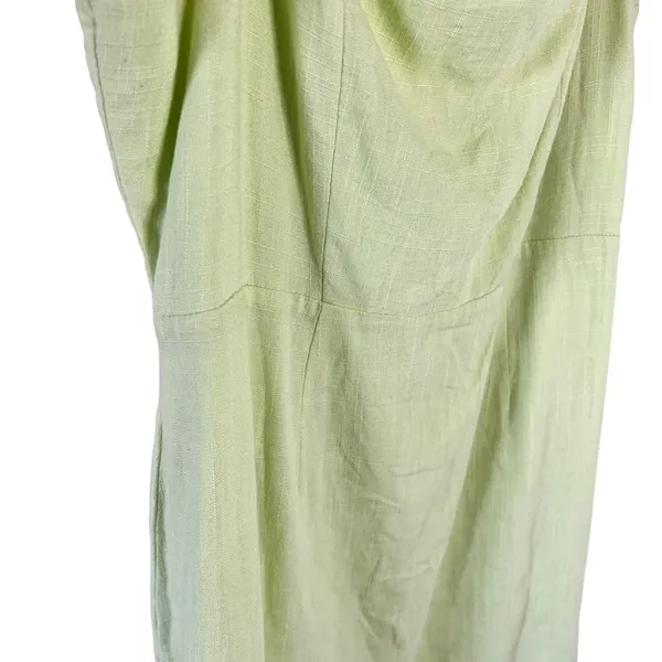 Nasty Gal Lime Green Linen Blend Mini Dress size 10 - Image 5