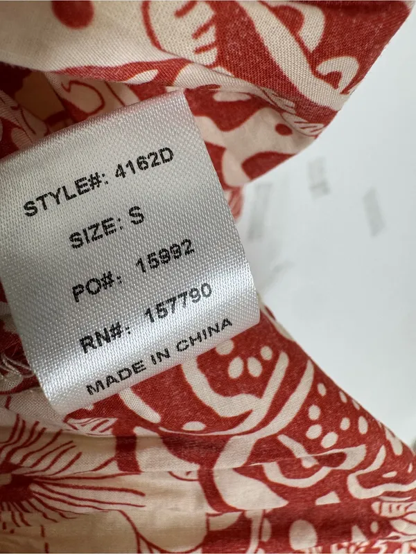 Pinch Cotton Maren Retro Floral Dress with Tie Neck Size S - Image 9