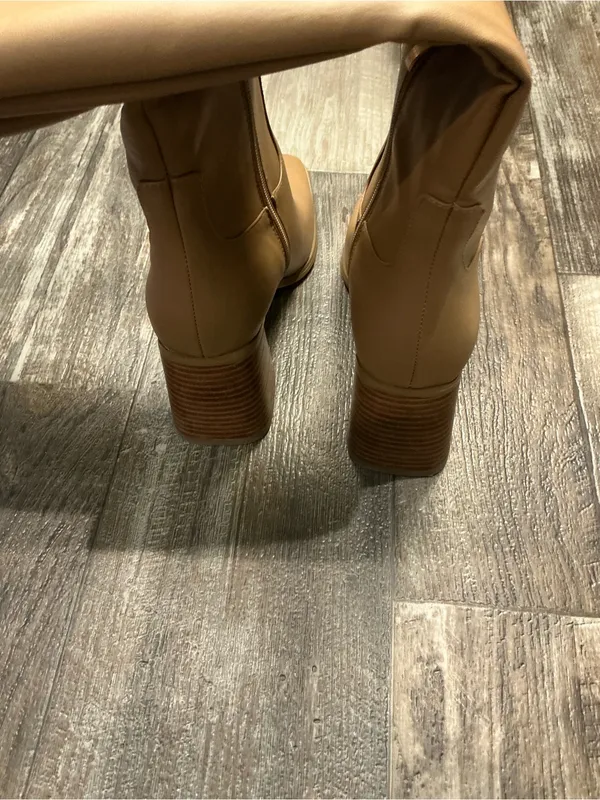 Billini Tan Over-the-Knee Block Heel Boots Size 7 - Image 14