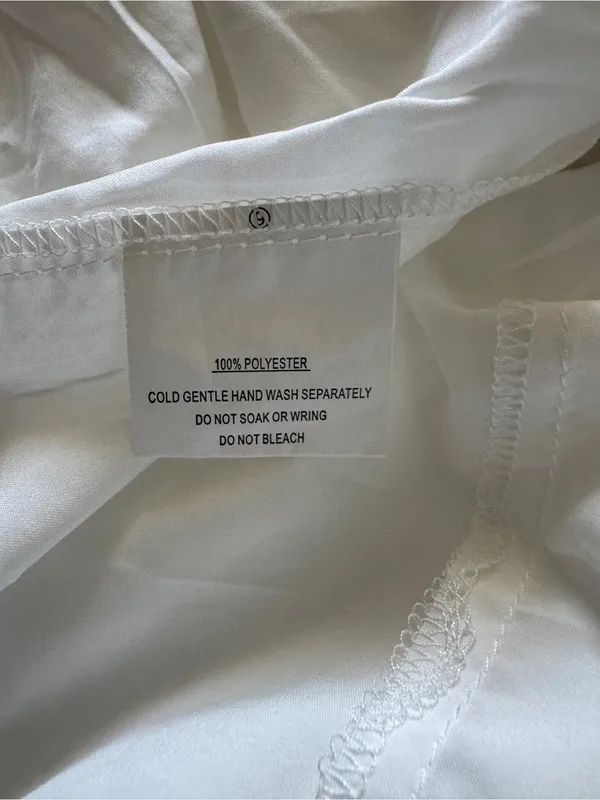 Selfie Leslie Secret Garden Long Sleeve Smocked Bodice Dress White Size XS NWT - Image 7