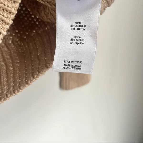Francesca’s NWT Anita Knit Quarter Zip Pullover Sweater Size Small Tan - Image 5
