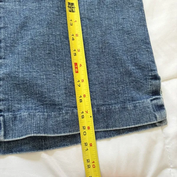 Vintage Y2K Denim Blue Jean Skirt‎ Skort Womens 12 Cotton Grunge Feminine Dainty - Image 3