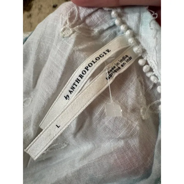 ANTHROPOLOGIE embroidered tie-dye blouse Size‎ Large - Image 5