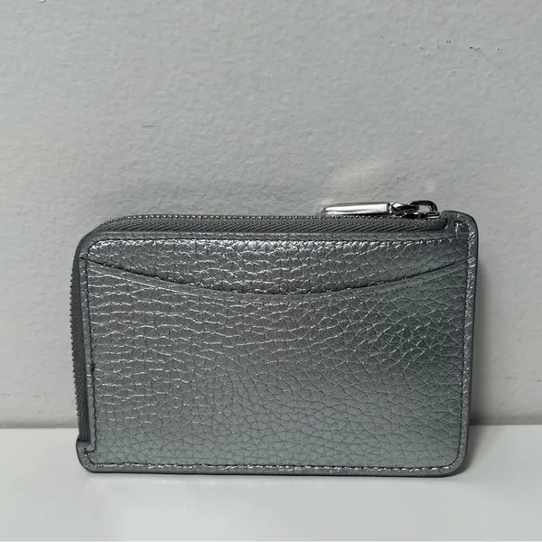 Tiffany & Co. Return to Tiffany Silver Pebbled Zippy Zip Wallet Card Case - Image 8