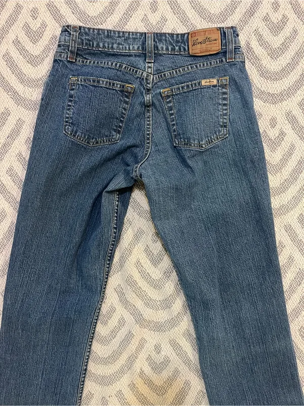 LEVI’S Signature Stretch Mid Rise Straight Leg Blue Denim Jeans 6 Medium - Image 5
