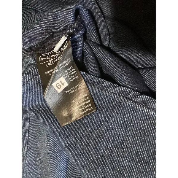 Pilcro Chambray Quarter Button Long Sleeve Chambray Blouse XS - Image 3