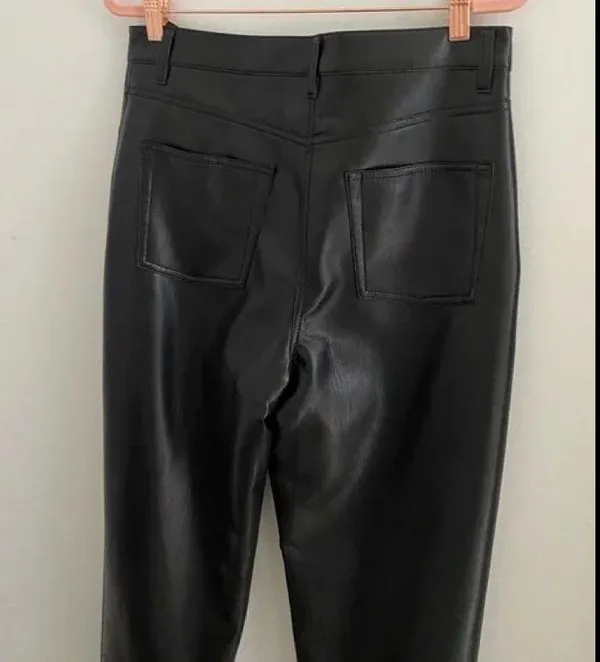 Aritzia black melina leather pant - Image 3