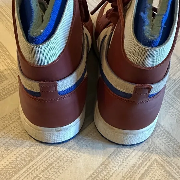 Nike Air Jordan 1 Sail Redstone Hyper Royal High-Top Sneakers Size 8.5 - Image 6