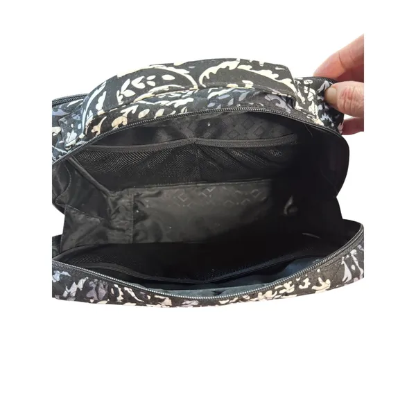 Vera Bradley Train Case Cosmetic‎ Makeup Bag Travel Organizer Black Paisley - Image 11