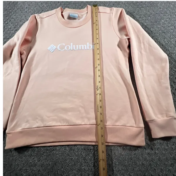 Columbia Sunriddge Crew Women's M Peach Logo Fleece Pullover Sweatshirt XL0716 - Image 7