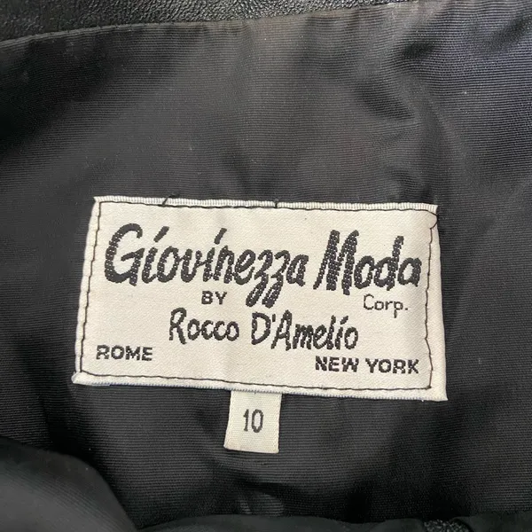 NWOT Giovinezza Moda by Rocco D’Amelio women’s black leather button‎ skirt 10 - Image 6