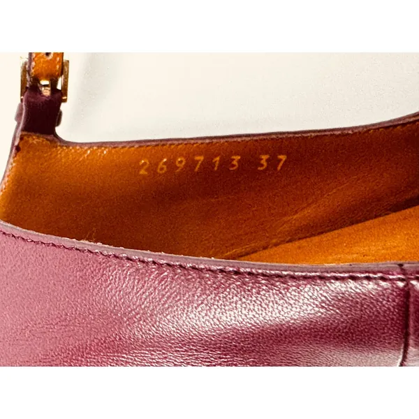 Gucci Betty Burgundy T Strap Platform Heels Y2K Glam EU 37 - Image 4