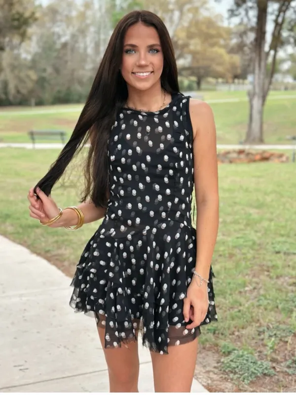 Free People Raven Printed Mini Dress in Night Combo M - Image 4