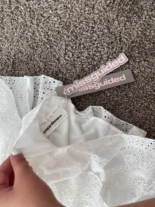 Missguided White Ruffle mini Dress - Image 3