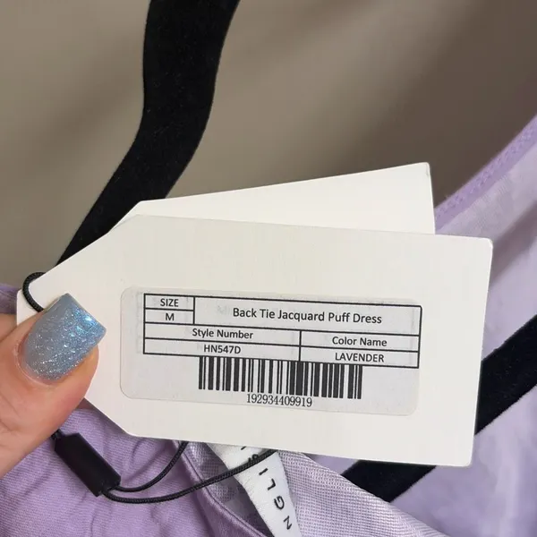 ✨ENGLISH FACTORY Back Tie Jacquard Lavender Sz Medium Dress✨ - Image 10