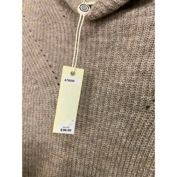 Max Studio Brown‎ Knit Mock Neck Soft Sweater Size Medium NEW - Image 3