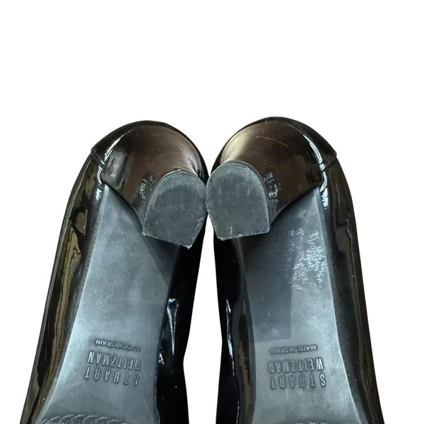 Stuart Weitzman Shoes Womens Size‎ 8 Black Patent Leather Block Heel Dress Pumps - Image 10