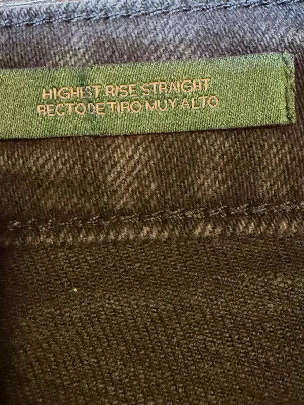 Wild Fable Highest Rise Straight Jeans 0 Washed Black Distressed Raw Hem - Image 7