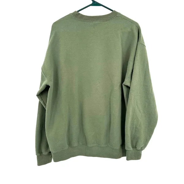 Gildan Size Large Boot Scootin Spooky Graphic Print Sweatshirt Crew Neck Green‎ - Image 2