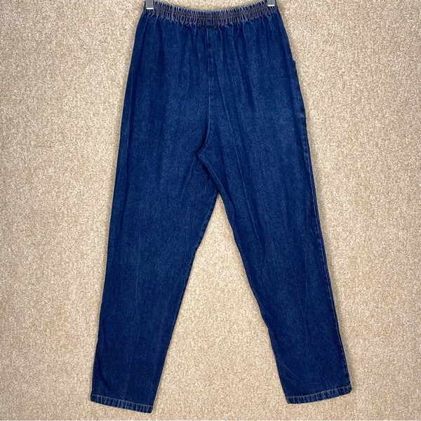 Imperfect vintage y2k 90s jeans cotton denim pull on stretchy waist‎ pockets - Image 2