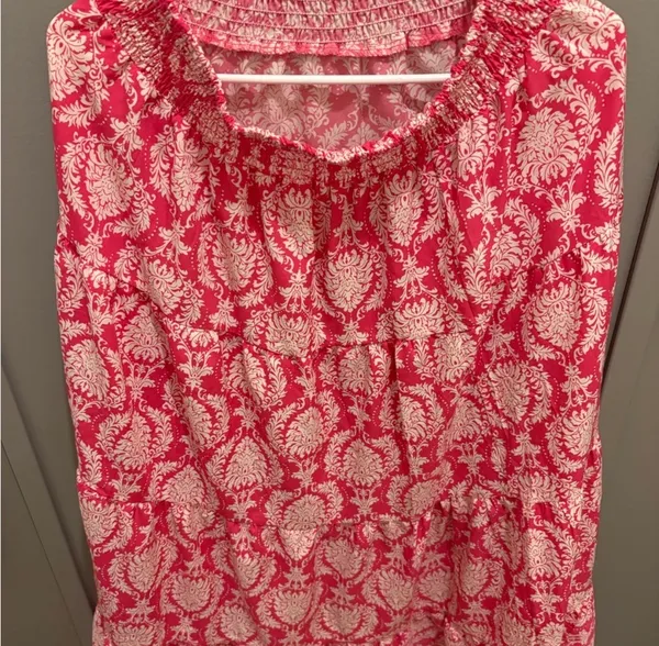 Pink & White Cropped Top with Maxi Skirt - Image 6