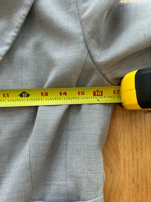 Banana Republic Cream Blazer Size 6 Wool Blend Two-Button Career Suit‎ Jacket - Image 13