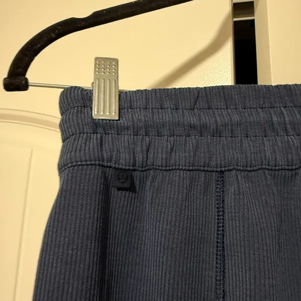 Lululemon Ribbed Softstreme Mid-Rise Wide-Leg Cropped Pant 25" True Navy - Image 6