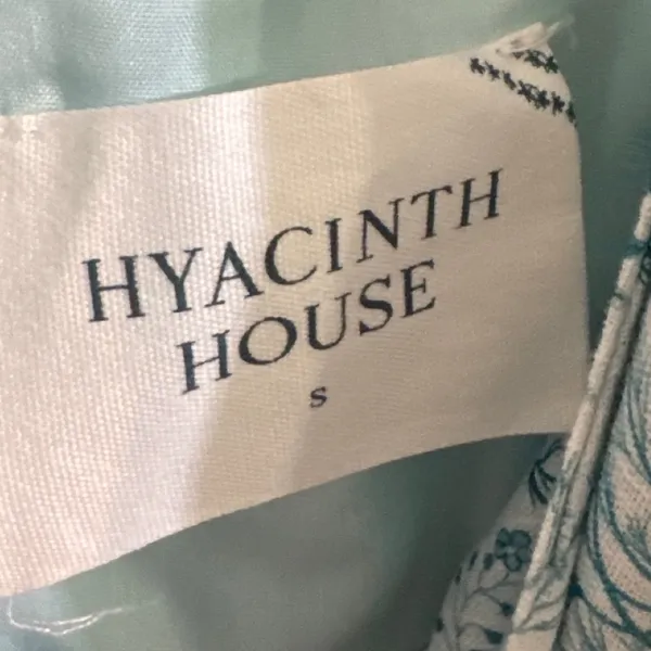 Tuckernuck Hyacinth House Teal Floral Lace-Up Lila Midi Dress Size Small - Image 4