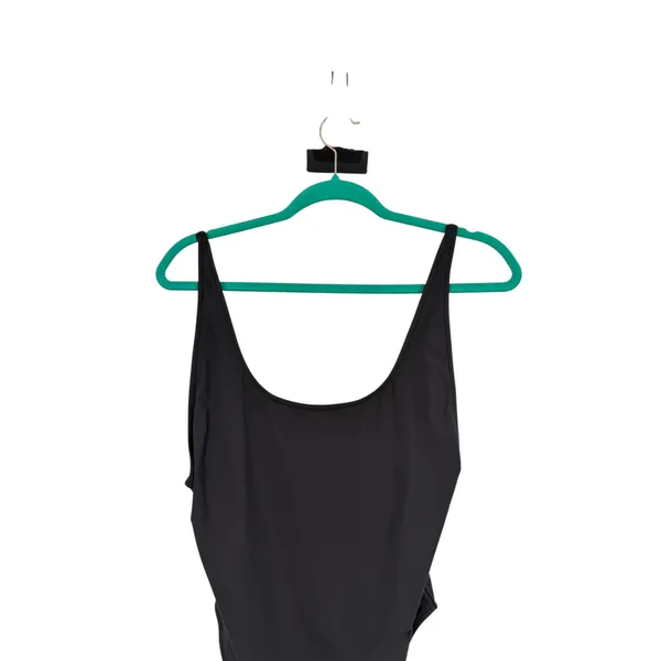 SKIMS Signature Swim Scoop Neck One Piece Swimsuit Onyx Black Size XL NWT - Image 4