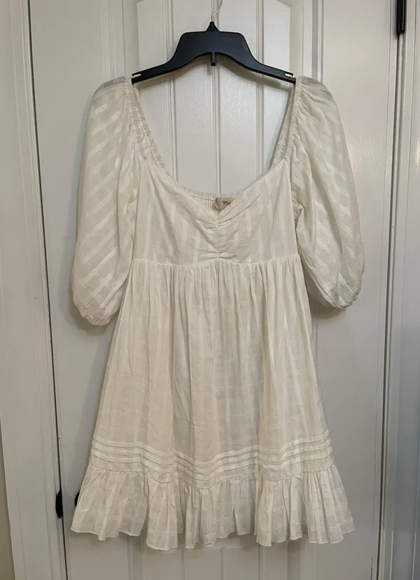 Mabel White Babydoll Dress - Image 2